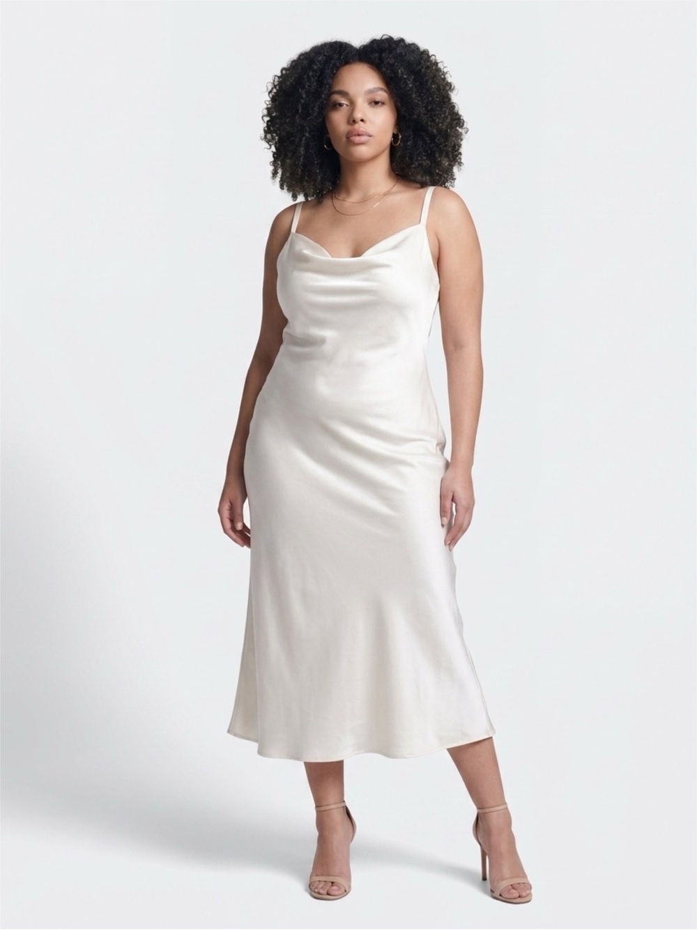 Kenneth Cole Cream Strapless Slip Dress